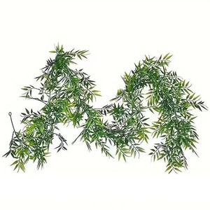 Bamboo Vines Artificial Bamboo <b>Leaves</b> Vine 180cm Long For Home <b>Wall</b> Balcony <b>Decoration</b> Greenery Plant - Product Image 4