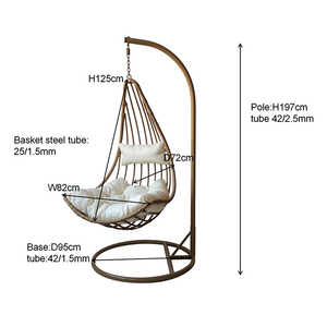 <span class=keywords><strong>Fauteuil</strong></span> <span class=keywords><strong>suspendu</strong></span> en rotin pour salon, chaise œuf pour adulte, chaise suspendue balançoire en gros - Product Image 3