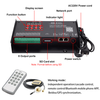 Aipin H8-TTL 8 Port DMX512 TTL 1024IC RDM Décodeur Master RGB LED Strip Light Constant Voltage Program Project Controller