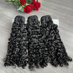 Lot de cheveux humains 15A, bouclés birmanes # Extensions de cheveux naturels bruts couleur 1B, lots de tissages de cheveux indiens humains pour femmes, offres groupées - Product Image 1