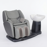Lit de massage rotatif électrique intégré pour shampoing, fauteuil de lavage pour salon de coiffure et institut de beauté