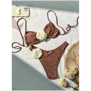 Sexy 3D Flower Bikinis 2024 Swimwear Women Manufacturers Swimsuit For Swimming Wear Bathing Suits Brazilian Bikini Pool Bather