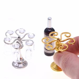 نموذج مصغر لرف كؤوس النبيذ من سبائك الألمنيوم، إكسسوارات لمشهد مصغر جاهز للتركيب - Product Image 5