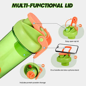 ขวดน้ำพลาสติกเด็กปากกว้าง ปราศจากสาร BPA ขนาด 700 มล. สำหรับโรงเรียน ขวดน้ำพลาสติกกันรั่วพร้อมหูหิ้ว - Product Image 4