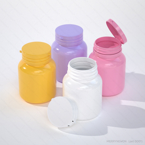 Bouteilles de pilules en plastique de 80 ml, flacons pharmaceutiques en PET pour capsules, flacons pour médicaments, vitamines et compléments alimentaires - Product Image 2