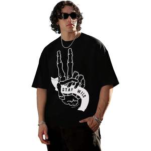 Camiseta Gráfica Personalizada para Hombre, Manga Corta, Cuello Redondo, Estilo Urbano, Informal, con Estampado, 100% Algodón Jersey, Transpirable - Product Image 3