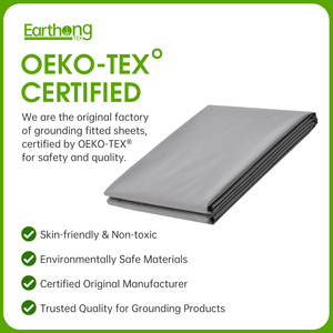 แผ่นกราวด์เนื้อผ้า15% สีเงินของเรามีสายดินแผ่นรองรับภูมิคุ้มกัน300TC โรงแรมที่ได้รับการรับรองจาก Oeko - Product Image 4