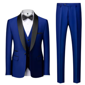 Traje de Novio de Tres Piezas <span class=keywords><strong>para</strong></span> <span class=keywords><strong>Hombre</strong></span>, Cuello en V, Cierre de Botón, Corte Entallado, Color Rojo <span class=keywords><strong>Vino</strong></span>, <span class=keywords><strong>para</strong></span> Padrino de Boda - Product Image 5