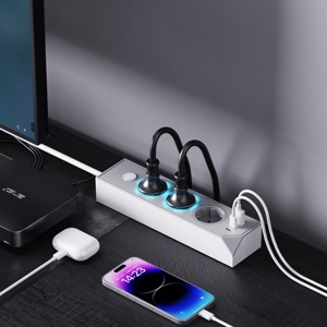 ปลั๊กพ่วงมาตรฐานยุโรป KC EU 16A PD 25W ช่องเสียบ USB Type C พร้อมสวิตช์และไฟแสดงสถานะเมื่อเสียบปลั๊ก - Product Image 4