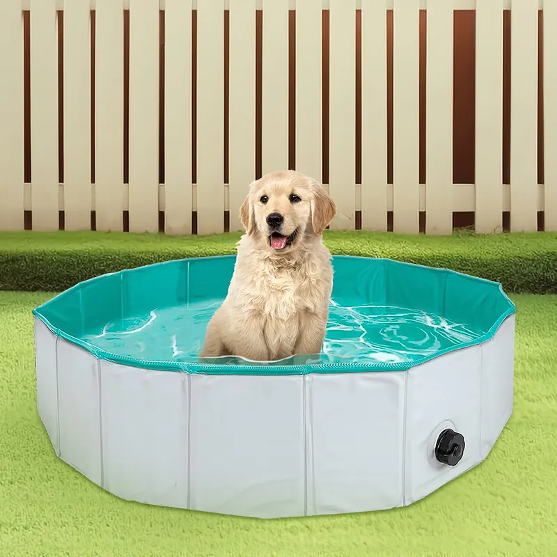 Petdom 개 수영 목욕 애완 동물 접이식 욕조 대형 수영장 접을 수있는 욕조 수영장 어린이 멋진 애완 동물 액세서리 밖으로 냉각