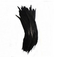 40-45cm(16-18inch) Plumes de coq noir Vente en gros Rooter Coque Tails pour coiffure Carnaval Sac à dos Décor