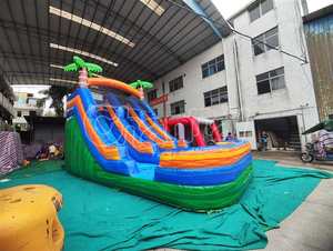 Palm Tree bouncy nước lâu đài hồ bơi trượt Inflatable Jumper thư bị trả lại nhà trở ngại trẻ em không khí Jumper Inflatable ướt/khô trượt nước - Product Image 5