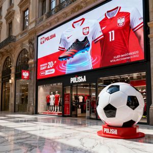 Écran LED numérique extérieur P2.9 de 6,56 pieds x 9,84 pieds pour les matchs de football de l'équipe nationale polonaise, <span class=keywords><strong>magasin</strong></span> essentiel - Product Image 1