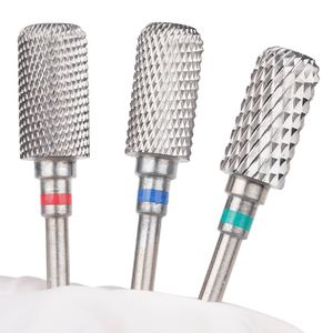 ملحقات مثقاب الأظافر الكهربائي، رؤوس أسطوانية ناعمة لإزالة طلاء الجل، رأس كربيد احترافي عالي السرعة - Product Image 3