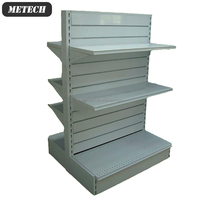 Étagères de gondole de supermarché réglables, robustes, pour présentation en magasin, disponibles en taille, couleur et logo personnalisés, directement de l'usine