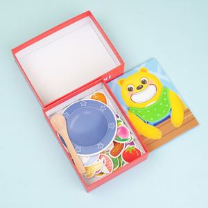 Juego de simulación para preescolares: Recursos de aprendizaje, actividades de comida, juguete de madera para alimentar a los niños pequeños - Product Image 6