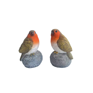 Tác phẩm điêu khắc chim dễ thương trong trang trí nhựa phong cách động vật lạ mắt để trang trí nhà hoặc mô hình nghệ thuật lưu niệm - Product Image 1