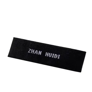 Zhan Huidi letter logo Customised Logo Underwear Clothes Sewn In Cotton Twill Pattern Neck Tags Woven Labels