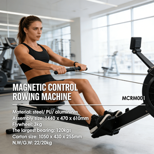 VIGFIT Rameur magnétique pliable silencieux moderne pour usage domestique, équipement de fitness pour brûler les graisses du corps entier, machine à ramer d'intérieur - Product Image 3