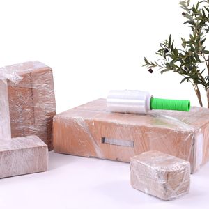 PE Hand Wrapping Film With Handle Soft Packaging Film PE Stretch Film - Product Image 6