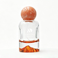 Flacon de parfum en verre vide cylindrique de 50 ml avec bouchon rond et col serti, personnalisable, vente en gros par Anding Supplier