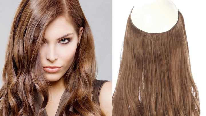 Replacement Invisible Wire Halo Hair Extensions Human Hair with