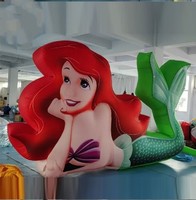 Sirène géante gonflable personnalisée et réaliste pour la décoration des centres commerciaux
