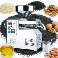 Mesin Pengolah Minyak Kacang Hasil Tinggi hingga 70% Walnut - Termostat Digital Kapasitas 10kg/jam 220V untuk Minyak Masak & Pabrik Camilan