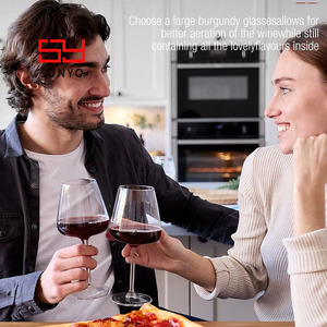 Grands verres à vin rouge <span class=keywords><strong>bordeaux</strong></span> clairs avec logo personnalisé de 23oz soufflé à la main pour dégustation de vin, anniversaire, Noël, anniversaire - Product Image 2