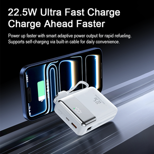 Cargador Portátil, el Más Pequeño, 10000mAh 22.5W, Carga Rápida, Cable USB-C y Accesorios de Viaje, Cargador Mini - Product Image 6