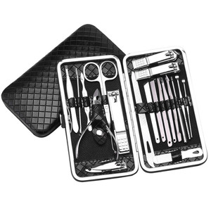 WELLFLYER in acciaio inox Kit professionale Manicure <span class=keywords><strong>Pedicure</strong></span> Set callo strumento di rimozione delle unghie con custodia da viaggio - Product Image 2
