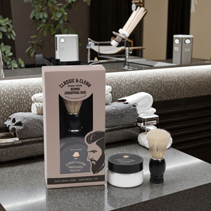 Marque distributeur Crème à raser lisse Kit cadeau pour homme avec brosse à barbe Coffret cadeau rasage parfait pour homme - Product Image 3