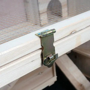 <span class=keywords><strong>Cage</strong></span> à animaux en bois à ouverture facile avec escalier intérieur Petite maison pour hamsters Chinchillas Lapins - Product Image 6