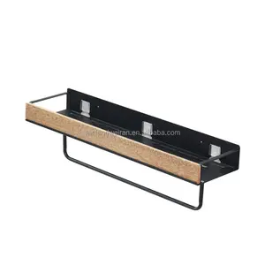 Hete Verkoop Metalen En Houten Badkamer Planken Opslag Organizer Opbergrek