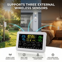 Station météo intelligente WiFi Tuya 5107-2 avec surveillance à distance via application et affichage des prévisions de température et d'humidité en temps réel