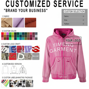 Sweat à capuche vintage en éponge française 100% coton de haute qualité pour hommes Oversize Distressed Acid Wash Hooded - Product Image 1