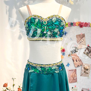 AL-R0821 <span class=keywords><strong>Sexy</strong></span> Costume da Danza del Ventre Contemporaneo per Ragazze, Abbigliamento da Performance, Pantaloni da Allenamento, Danza Scenica per Bambini 100% Poliestere - Product Image 5