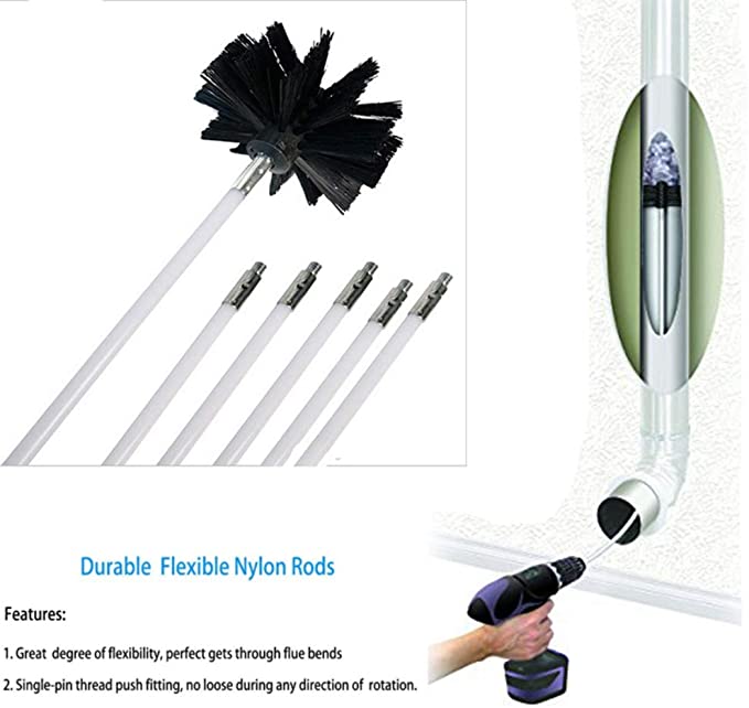 Durable Easy To Use Dryer Vent Cleaning Brush Dryer Vent Chimney Brush