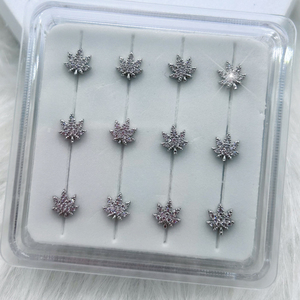 316L Surgical Steel <strong>Nose</strong> <strong>Rings</strong> Maple Leaf Piercing Body Jewelry <strong>Nose</strong> Studs <strong>for</strong> <strong>Women</strong> - Product Image 2