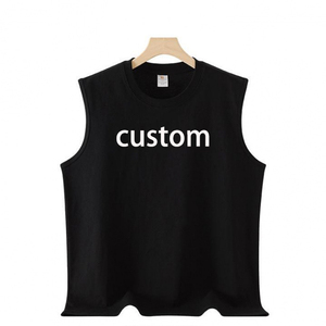Camiseta sin Mangas de Algodón Puro de 240g, Holgada, Transpirable, Minimalista, Informal, Deportiva, para Gimnasio, para Hombre, para Verano - Product Image 4
