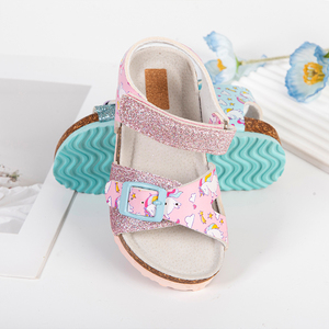 Mode antidérapant enfants respirant sandales à bout ouvert confortable plage enfants bébé semelle plate pantoufles décontractées - Product Image 4