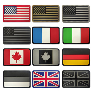 Parche con logotipo de Pvc Tiny 3D logo Bandera americana Parche de goma de PVC Parches de bandera de PVC personalizados - Product Image 6