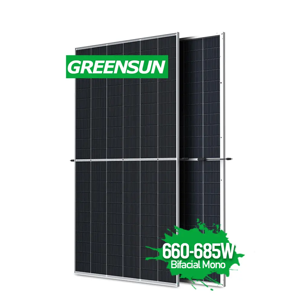 Hoch effiziente Mono-Solar platine 660W Halb zellen PV-Panel Doppel glas 670W 680W 700W