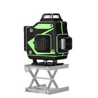 Niveau laser 16 lignes à lumière verte pour nivellement mural et de sol, instrument extérieur haute luminosité et haute précision, mini niveau laser