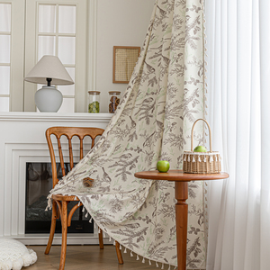 <span class=keywords><strong>Tende</strong></span> digitali stampate in stile persiano fiori e uccelli sono adatti per feste di vacanza vita quotidiana case hotel bar e così via - Product Image 1