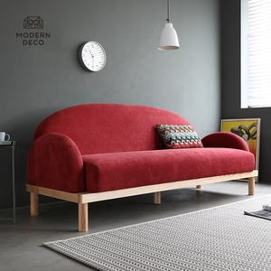 Giữa Thế Kỷ Hiện Đại Sofa Với Chân Gỗ Nhung Đồ Nội Thất Cổ Điển Retro Cổ Điển Hoàng Gia - Product Image 2