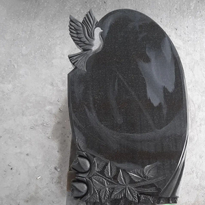 Monument funéraire en granit naturel, sculpture de cœur simple de style européen moderne, avec des motifs de tombes modernes - Product Image 6