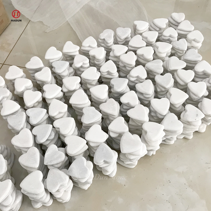 Personalized Marble Heart Stone | 40/50/75mm Bulk Pricing | Eco-Friendly Stone Craft for Retailers