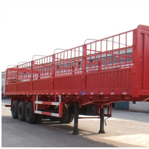 Stake Semi-<b>Trailer</b> 3 Axle Steel Cargo <b>Trailer</b> with 5001-10000kg Payload 9.5x2.5x3.5m Size - Product Image 1