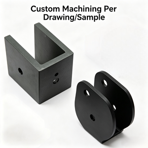 Soporte de Aluminio CNC en Forma de U, Anodizado en Negro, para Montaje Industrial y Soporte Estructural, Fabricado con Tecnología de Electroerosión por Hilo - Product Image 1